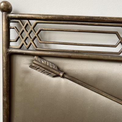 Italian Brass Crossed Arrows Headboards circa 1940