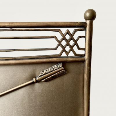 Italian Brass Crossed Arrows Headboards circa 1940