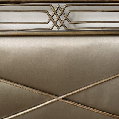 Italian Brass Crossed Arrows Headboards circa 1940
