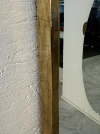 Italian Brass Framed Wall Mirror 1970s