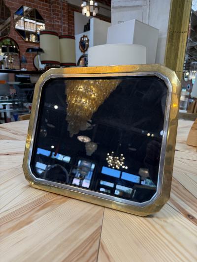 Italian Brass and Chrome Picture Frame 1970s
