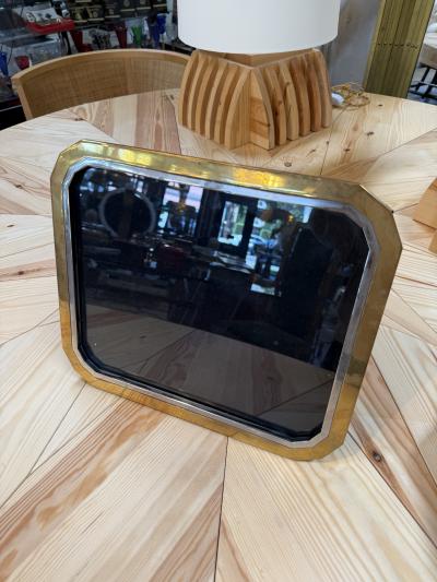 Italian Brass and Chrome Picture Frame 1970s