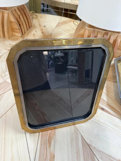 Italian Brass and Chrome Picture Frame 1970s