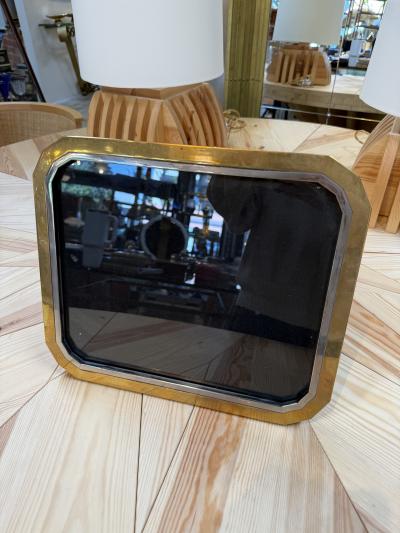 Italian Brass and Chrome Picture Frame 1970s