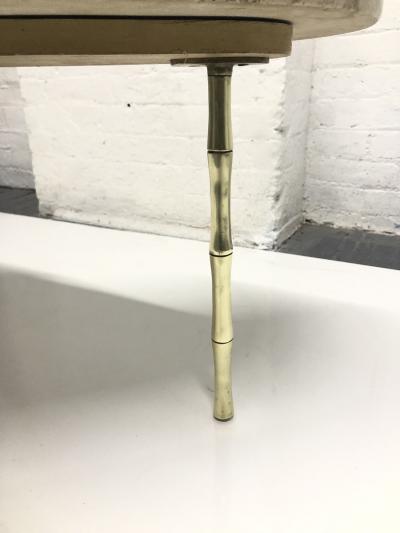 Italian Brass and Marble Top Boomerang Shaped Coffee Table