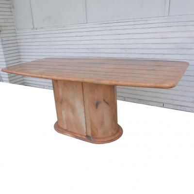 Italian Breccia Oniciata Marble Pedestal Table