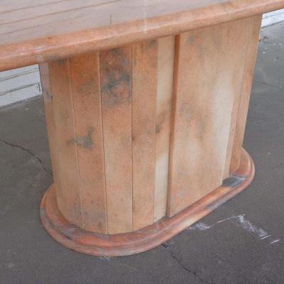 Italian Breccia Oniciata Marble Pedestal Table