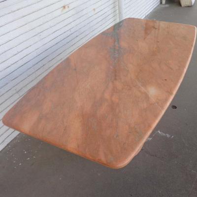 Italian Breccia Oniciata Marble Pedestal Table