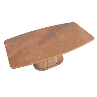 Italian Breccia Oniciata Marble Pedestal Table