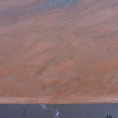 Italian Breccia Oniciata Marble Pedestal Table