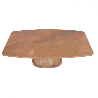 Italian Breccia Oniciata Marble Pedestal Table