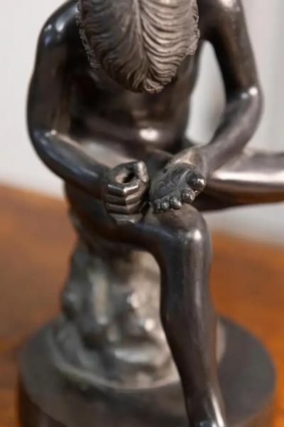 Italian Bronze 20th Century Statuette after Lo Spinario The Boy with Thorn