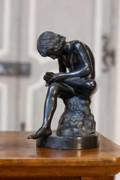 Italian Bronze 20th Century Statuette after Lo Spinario The Boy with Thorn