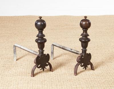 Italian Bronze Andirons c 1680