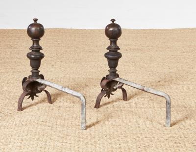 Italian Bronze Andirons c 1680