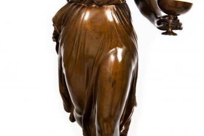 Italian Bronze Sculpture of Hebe after Antonio Canova by Boschetti