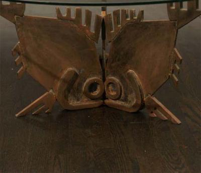 Italian Bronze Tre Pesci Coffee Table