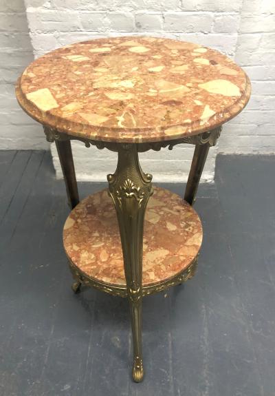 Italian Bronze and Marble Pedestal