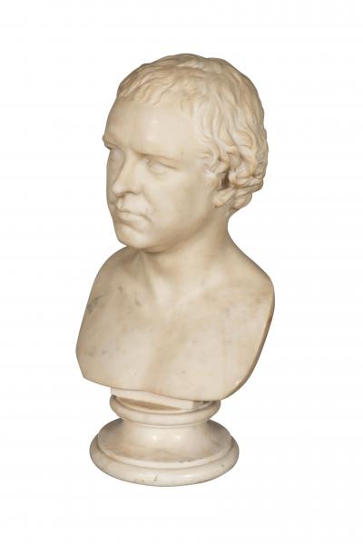 Italian Carrara Marble Bust Of A Gentleman