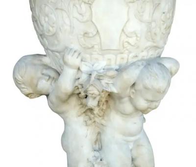 Italian Carrara Marble Garden Sculpture