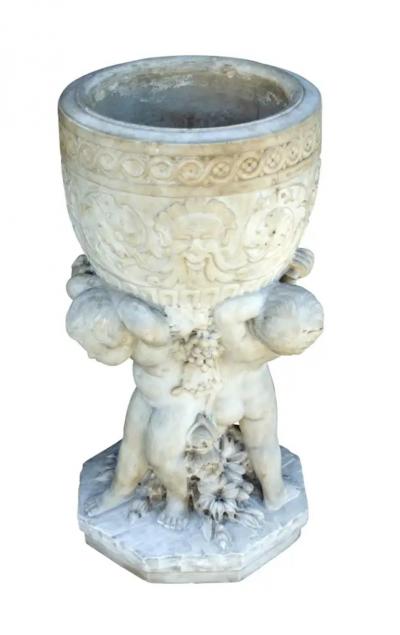 Italian Carrara Marble Garden Sculpture