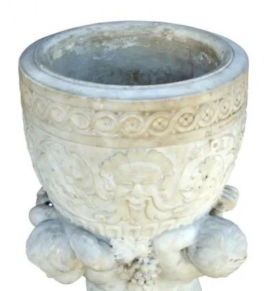 Italian Carrara Marble Garden Sculpture