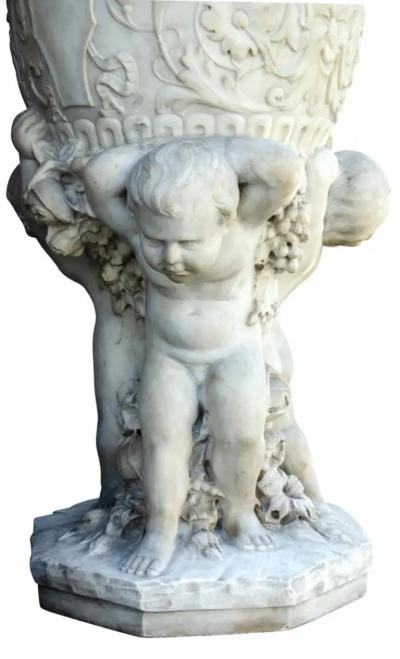 Italian Carrara Marble Garden Sculpture