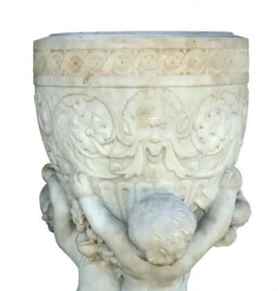 Italian Carrara Marble Garden Sculpture