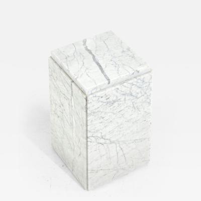 Italian Carrara Marble Pedestal Italy 1970