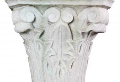 Italian Carrara and Antico Verde Marble Column
