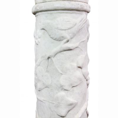 Italian Carrara and Antico Verde Marble Column