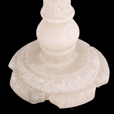 Italian Carved Alabaster Floor Lamp C 1930