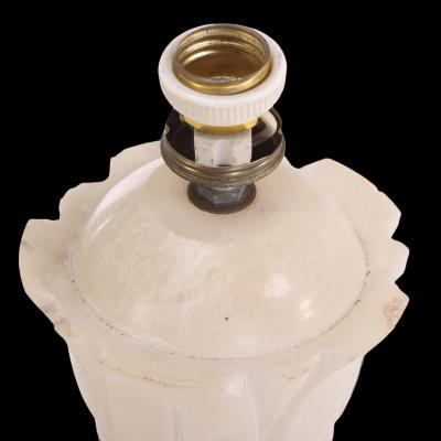 Italian Carved Alabaster Floor Lamp C 1930