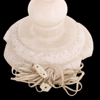 Italian Carved Alabaster Floor Lamp C 1930