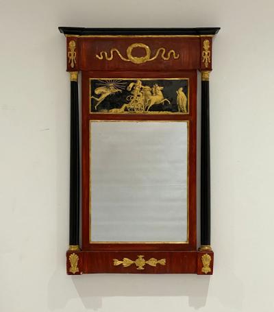 Italian Carved Painted Gilt Mirror Circa 1810