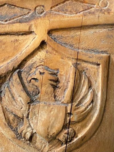 Italian Carved Wood Figural Card Stand Receiver Late 18th Century