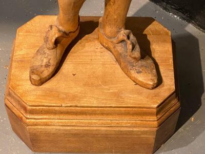 Italian Carved Wood Figural Card Stand Receiver Late 18th Century