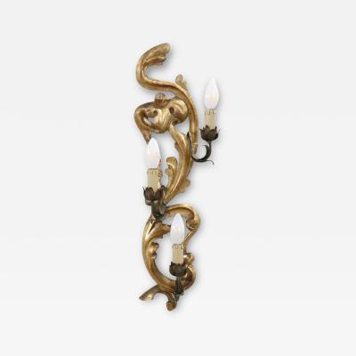 Italian Carved and Gilded Wood Sconce