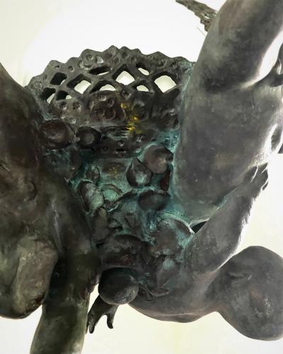 Italian Ceiling Light in Bronze