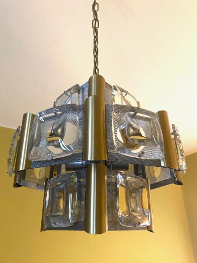 Italian Ceiling Light with Lenses