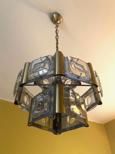 Italian Ceiling Light with Lenses