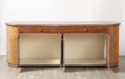Italian Cerused Oak and Bamboo Cabinet or Buffet circa 1970