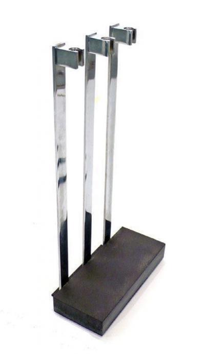 Italian Chrome Plated Fireplace Tool Set