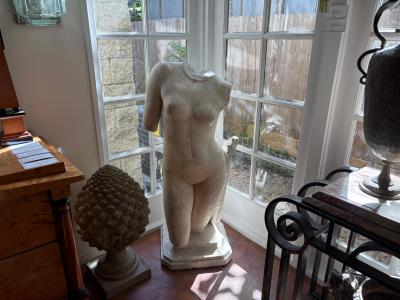 Italian Classical Roman Style Plaster Torso Sculpture
