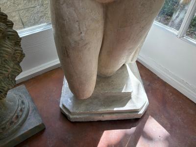 Italian Classical Roman Style Plaster Torso Sculpture