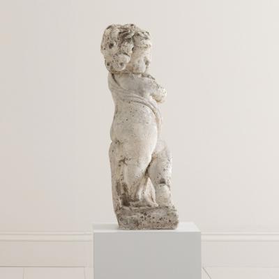 Italian Concrete Garden Cherub Statue