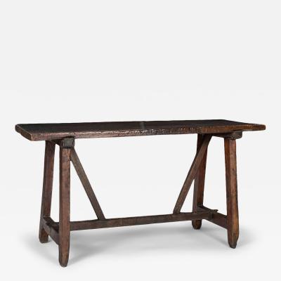 Italian Console with Trestle Base