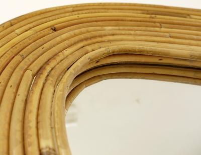 Italian Contemporary Bamboo Wall Mirror