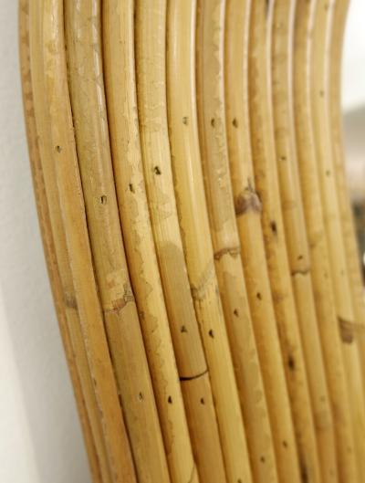 Italian Contemporary Bamboo Wall Mirror