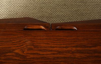 Italian Contemporary Brutalist Style Carved Oak Two Door Cabinet